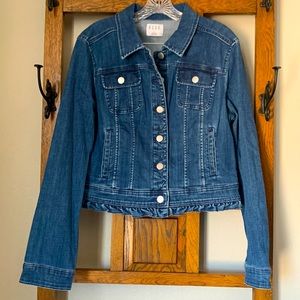 Women’s Jean jacket, medium blue wash, gently worn
